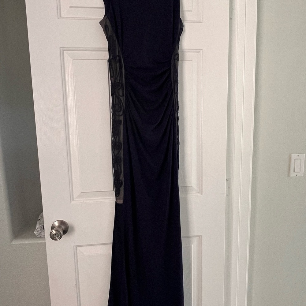 Elegant Evening Gown with Sheer Accents